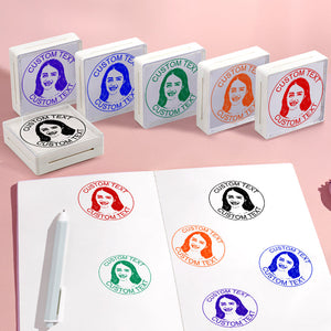 Personalized Face Stamp Custom Portrait Stamps Gifts for Him and Her - photomoonlamp