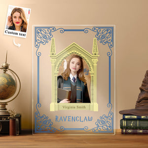 Custom Photo Plaque Ravenclaw House Student Personalized Face Portrait Lamp - photomoonlamp