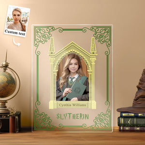 Custom Photo Plaque Slytherin House Student Personalized Face Portrait Lamp - photomoonlamp