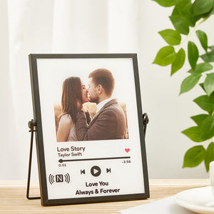 Custom Spotify Music Plaque Tap to Play NFC Tag Plaque Unique Gift for Lover - photomoonlamp