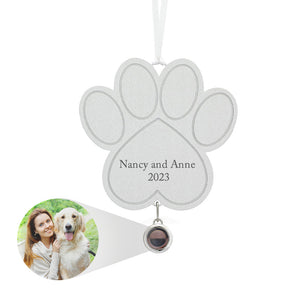 Custom Projection Ornament Personalized Photo Paw Ornament Gifts for Pet Lovers - photomoonlamp