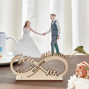Personalized Photo Desktop Plaque Custom Infinity Couple Sign Romantic Valentine's Day Gifts - photomoonlamp