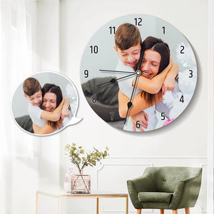 Custom Photo Wall Clock Round Gifts for Mother