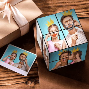 Father's Day Gifts Christmas Gifts Custom Magic Folding Photo Rubik's Cube For Father