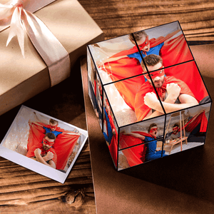 Christmas Gifts Father's Day Gifts Personalized Magic Photo Cube Gift For Father
