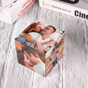Anniversary Gifts, Custom Magic Folding Photo Rubic's Cube For Father