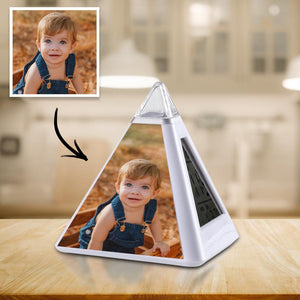 Custom Baby Photo Multi-Function Triangle Alarm Clock LED Screen Night Light Alarm Clock