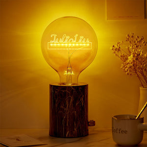 Custom Acrylic Name Led Vintage Edison Filament Modeling Lamp Soft Light Bulbs - photomoonlamp