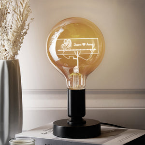 Custom Photo and Name Led Vintage Edison Personalized Acrylic Lamp Soft Light Bulbs - photomoonlamp