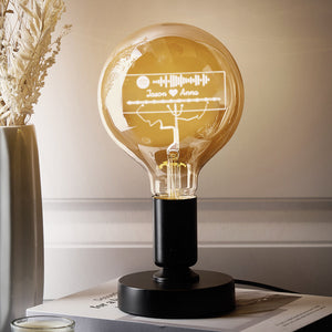 Custom Spotify Music Code Led Vintage Edison Personalized Acrylic Name Lamp Soft Light Bulbs - photomoonlamp