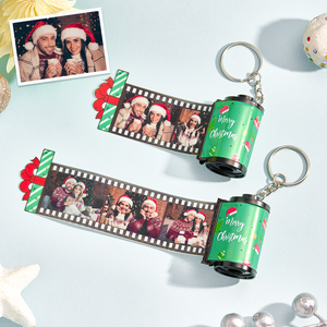 Custom Engraved Photo Film Keychain Camera Roll Chirstmas Gifts - photomoonlamp