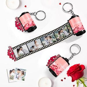 Custom Photo Film Roll Keychain Gift Box Decor Camera Keychain Valentine's Day Gifts For Couples - photomoonlamp