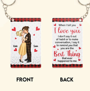 Personalized Acrylic Keychain Couple Cartoon Image Keyring Valentine's Gifts - photomoonlamp