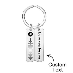 Personalized Scannable Spotify Code Keychain Unique Music Code Name Keychain Gift For Her - photomoonlamp