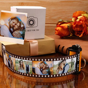 Birthday Gifts for Her Personalized Film Roll Keychain with Pictures Customized Photo Keyring