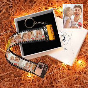 2 Year Anniversary Gifts for Him Personalized Film Album Roll Keychain Canada with Pictures Customized Photo Keyring