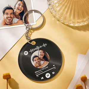 Custom Music Song Keychains Scannable Spotify Code Acrylic Gifts for Couple