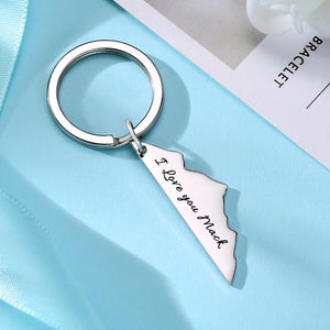 Custom Engraved Keychain Rocky Mountains Keychain Road Trip Gift for Him