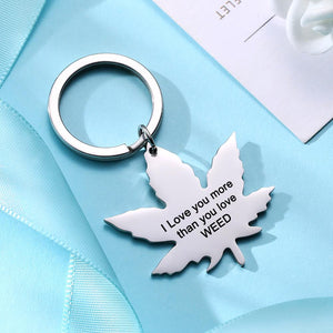 Custom Engraved Keychain Weed Keychain Creative Gift for Boyfriend