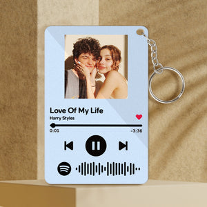 Custom Keychains Scannable Spotify Code Colorful Acrylic Music Gifts - photomoonlamp