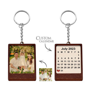Custom Calendar Keychains Personalized Name Picture One-of-a-kind Personalized Gifts for Her - photomoonlamp