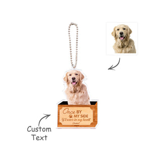 Personalized Dog Memorial Ornament Once By My Side Forever In My Heart Customize Your Pet's Photo - photomoonlamp