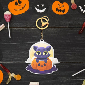 Halloween Gifts Pumpkin Cat Ghostie Charm Keychain