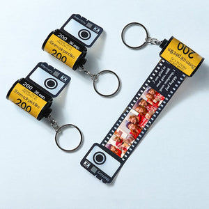 Birthday Gifts for Her Custom Camera Film Roll Keychain Canada Name and Text