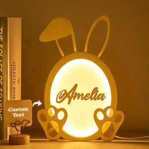 Custom Bunny Unicorn Dino Engraved Light Night Cartoon Movable Home Gifts - photomoonlamp