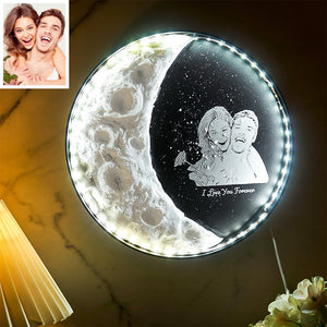 Personalized Photo Moon Lamp With Text DIY Clay Color Paint Night Light For Couples - photomoonlamp