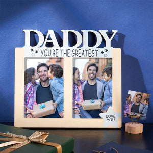 Custom Photo Frame Greatest Daddy Creative Detor Home Gifts - photomoonlamp