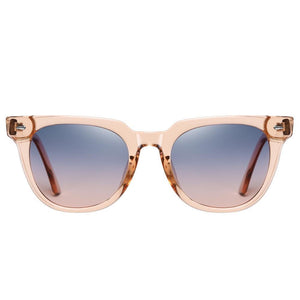 Duncan - Classic UV400 Protective Polarized Beach Sunglasses - Transparent Tea/Blue Pink - photomoonlamp