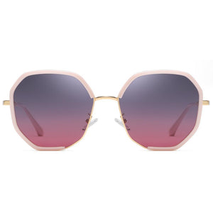 Celebrity - UV400 Protective Polarized Beach Sunglasses - Bright Gold/Grey Red - photomoonlamp