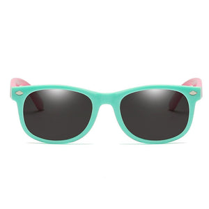 Rainbow - (Age 3-12)Kids UV400 Protective Polarized Sunglasses-Light green&Pink - photomoonlamp