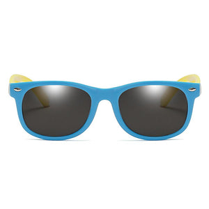 Rainbow - (Age 3-12)Kids UV400 Protective Polarized Sunglasses-Blue&Yellow - photomoonlamp