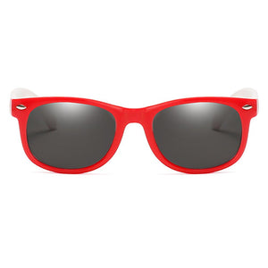 Rainbow - (Age 3-12)Kids UV400 Protective Polarized Sunglasses-Red&White - photomoonlamp