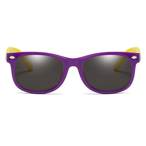 Rainbow - (Age 3-12)Kids UV400 Protective Polarized Sunglasses-Purple&Yellow - photomoonlamp