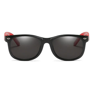 Rainbow - (Age 3-12)Kids UV400 Protective Polarized Sunglasses-Black&Red - photomoonlamp