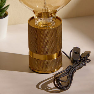 Retro Metal Mesh Bronze USB Lamp Holder - photomoonlamp