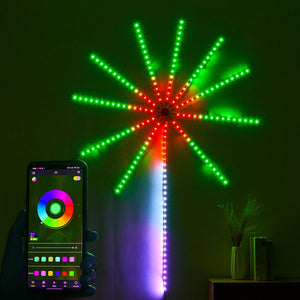 Firework LED Lights RGB Strip App Control USB With Remote Music Sync Color Changing Lights For Christmas - photomoonlamp