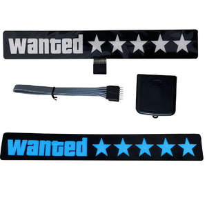 Wanted 5 Star Car Windshield Glow Panel LED Car Sticker