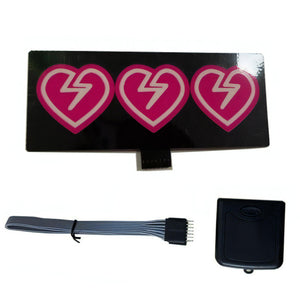 Car Windshield Glow Panel LED Car Sticker Pink Hearts