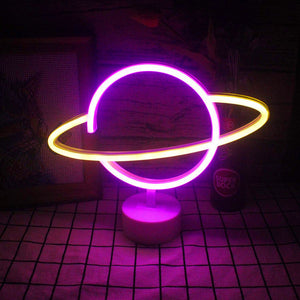 Neon Signs LED Night Light Planet Shape Gift For Lovers for Kids