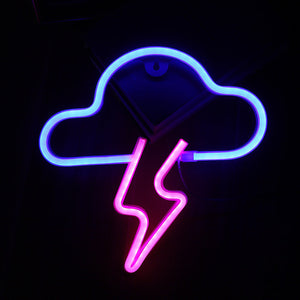 Neon Signs LED Night Light Cloud lightning Shape Gift For Lovers for Kids