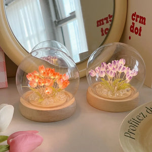 DIY Tulip Flower Night Light Romantic Handmade Gift for Love