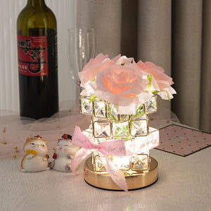 Romantic Rose Night Light Cube Flower Lamp Gifts for Lover - photomoonlamp