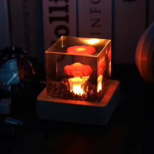 Explosion Bomb Resin Lamp Atomic Bomb Resin Night Light Storm Cloud Lamp Home Decor Gifts - photomoonlamp
