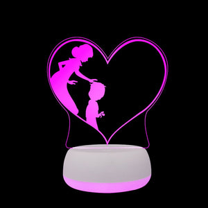 Heart Shaped LED 3D Light Night Light Birthday Gifts for Mom