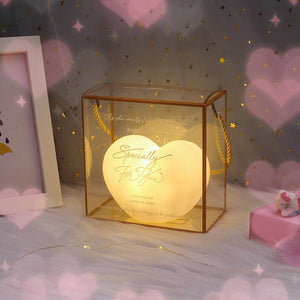 Love Shaped Night Light Soft Night Lamp for Room Bedroom Home