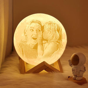 Gifts for Her Personalized Moon Lamp Photo & Engraving Custom 3D Print Luna Light